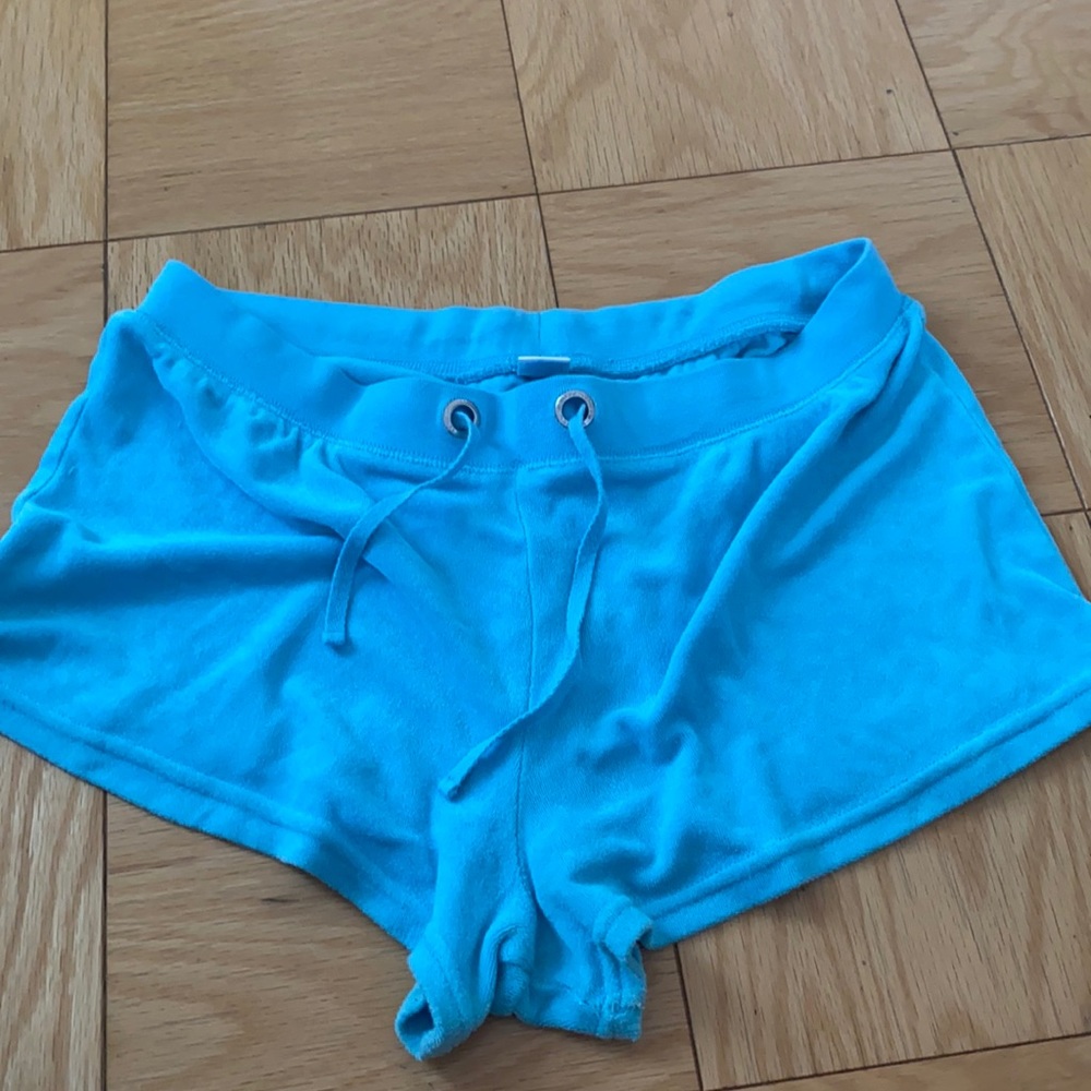 Venus light blue terry cloth shorts